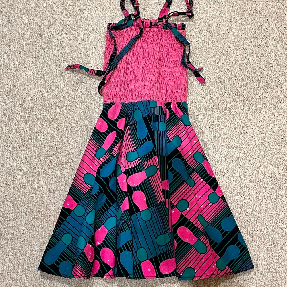 Beautiful NEW African print dress, size 6x